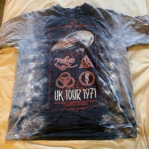 Led Zeppelin t-shirt UK tour 1971 tie dye unisex size large